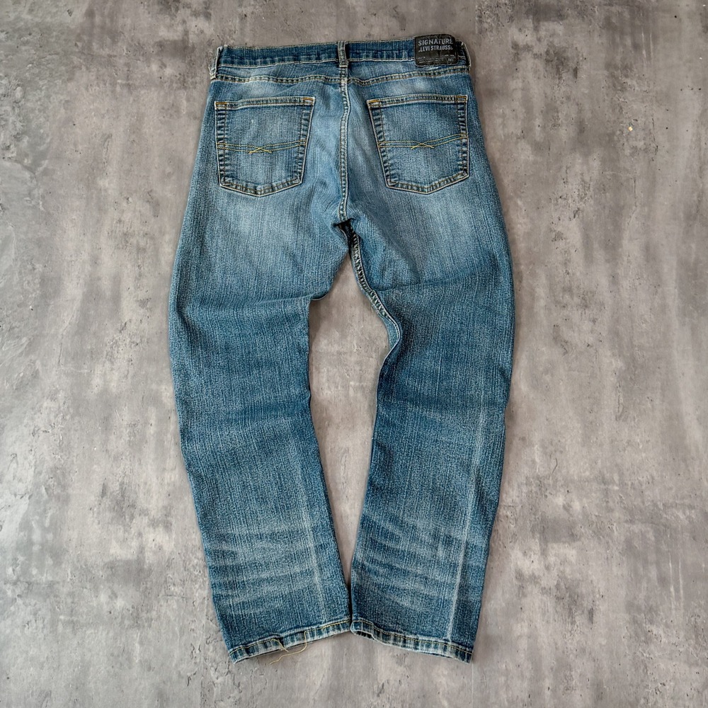 Vintage VTG Y2K 2000's 00's Levis Signature Baggy Relax Fit Legged Denim Jeans - Picture 2 of 7